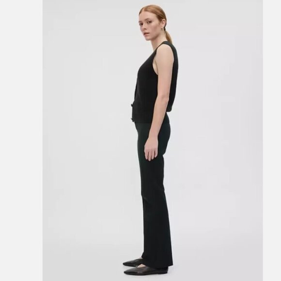 GAP Mid Rise Bi-Stretch Baby Boot Y2k Dress Pants Black Size 4 #522097 RT$70 - Picture 3 of 13